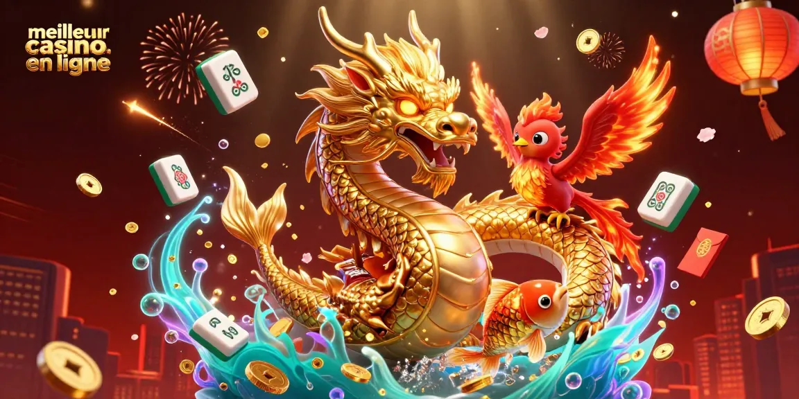 Découvrez le meilleur casino en ligne avec dragons, phénix et koi dans une scène dynamique animée
