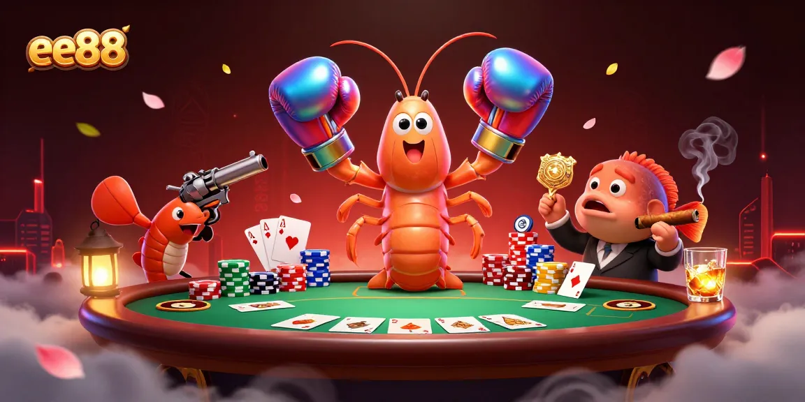 Engage with exciting poker action at ee88, featuring vibrant cartoon characters and dynamic game elements.