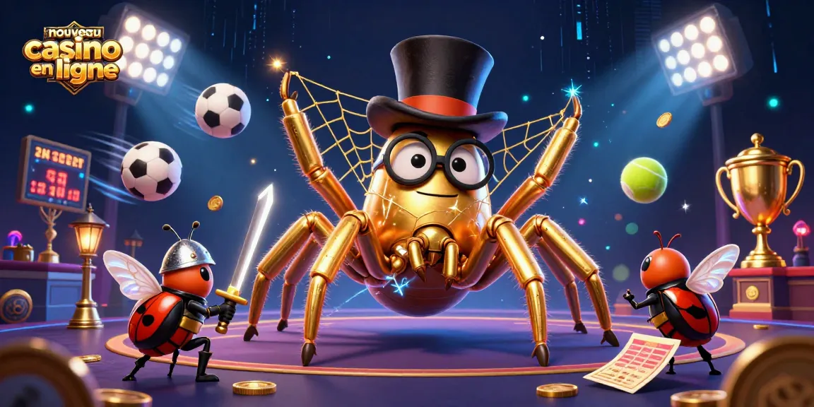 Jouez dans un nouveau casino en ligne captivant avec une scène de jeu animée.