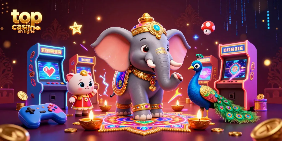 Visitez le top casino en ligne avec un éléphant coloré et des jeux animés captivants.