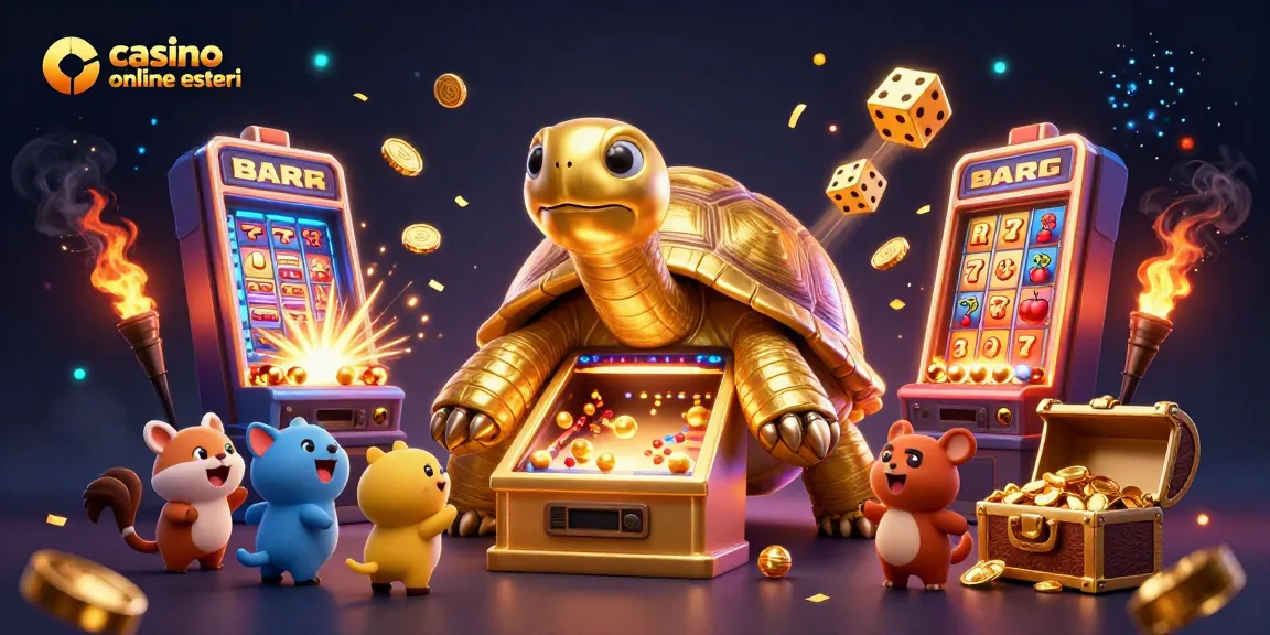 Giocare nei casino online esteri con la tartaruga dorata come pinball e macchine slot scintillanti