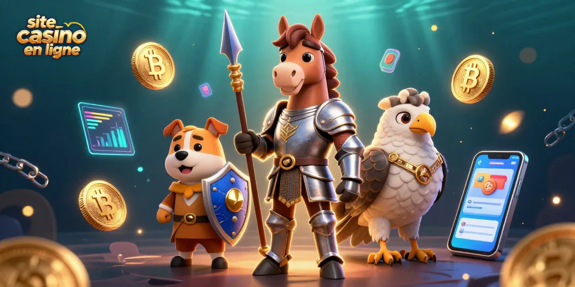 Vivez l'aventure sur un site casino en ligne avec un chevalier face aux cryptomonnaies.
