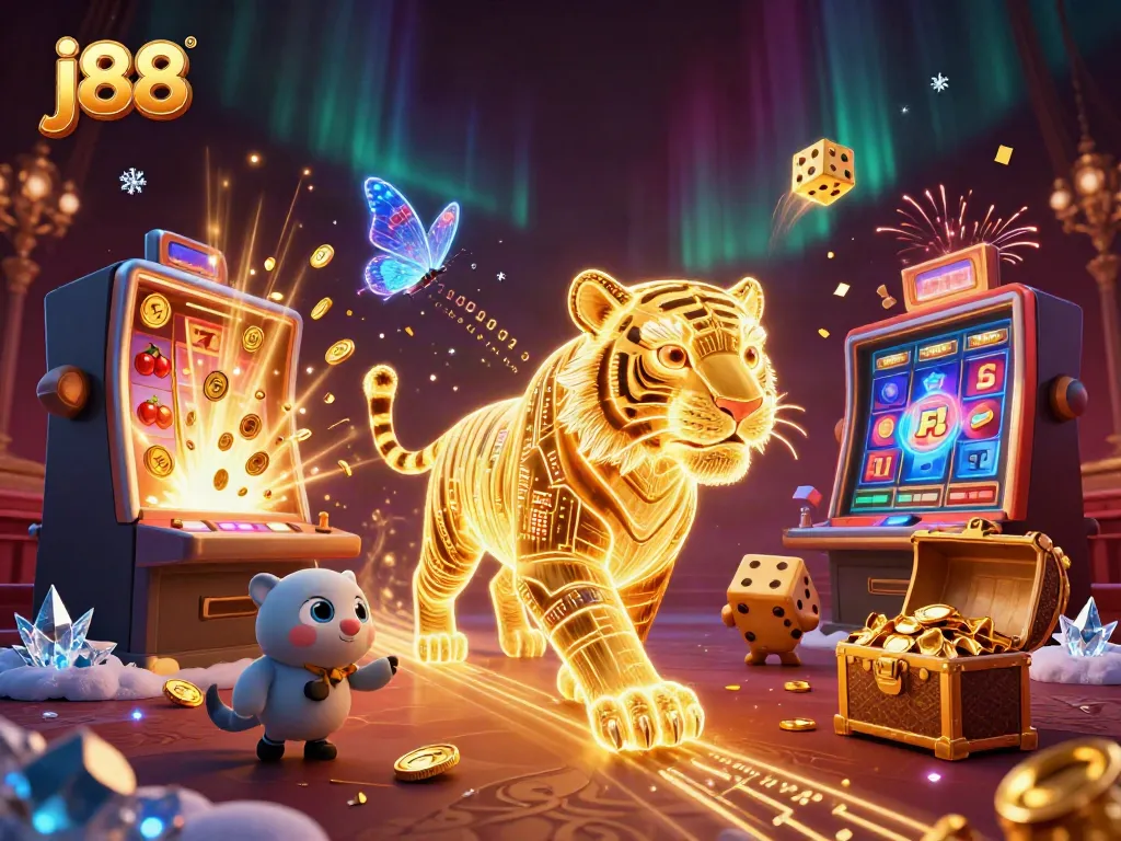 Spin the j88 slots with vibrant energy and dazzling jackpots bursting from the scene.