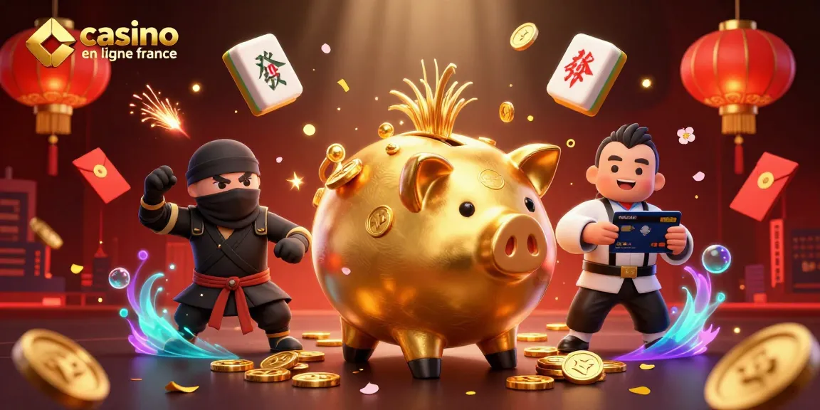 Profitez des jeux et gains avec casino en ligne france dans une illustration animée festive.