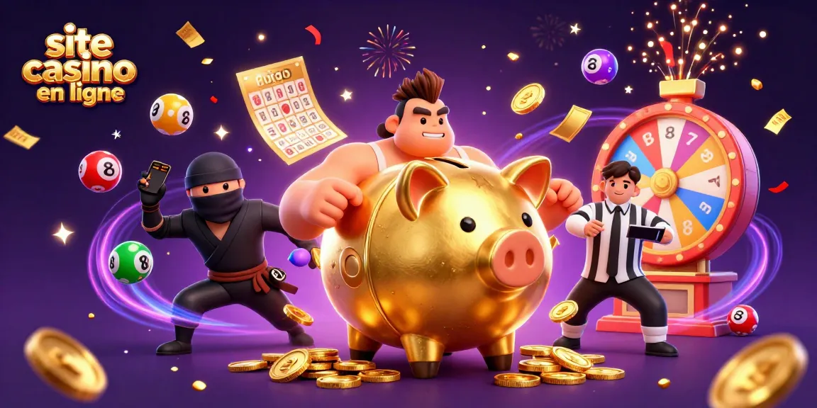 Jouez sur le site casino en ligne et regardez un sumo en forme de cochon voler des pièces d'or tout en s'affrontant.