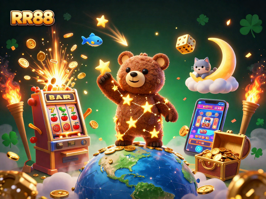 Experience winning gameplay at RR88 with a dazzling casino-themed scene full of excitement.