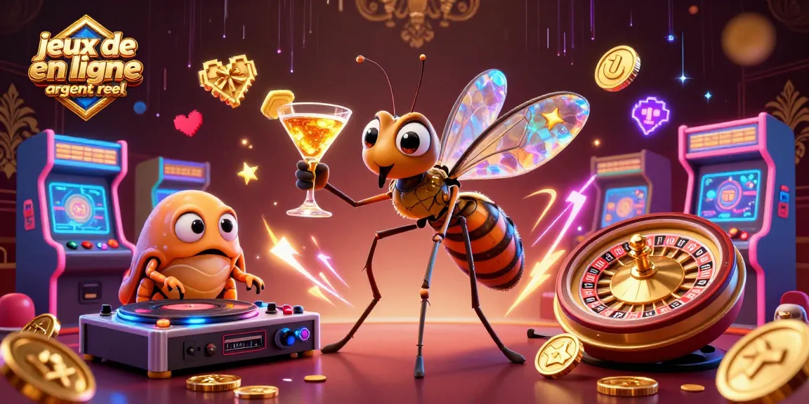 Jouez à des jeux de casino en ligne argent réel avec cette illustration captivante d'une ambiance ludique luxueuse.