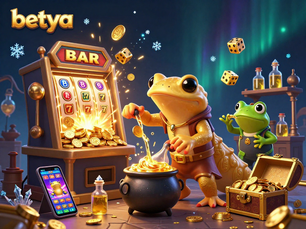 Spin the reels at betya's vibrant online casino featuring dynamic 3D characters and rich gaming elements.