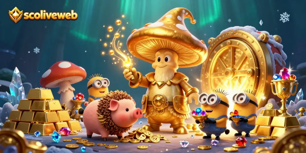 Socoliveweb's dynamic gaming scene showcasing golden treasures, magical characters, and vibrant visuals for a thrilling online casino experience.