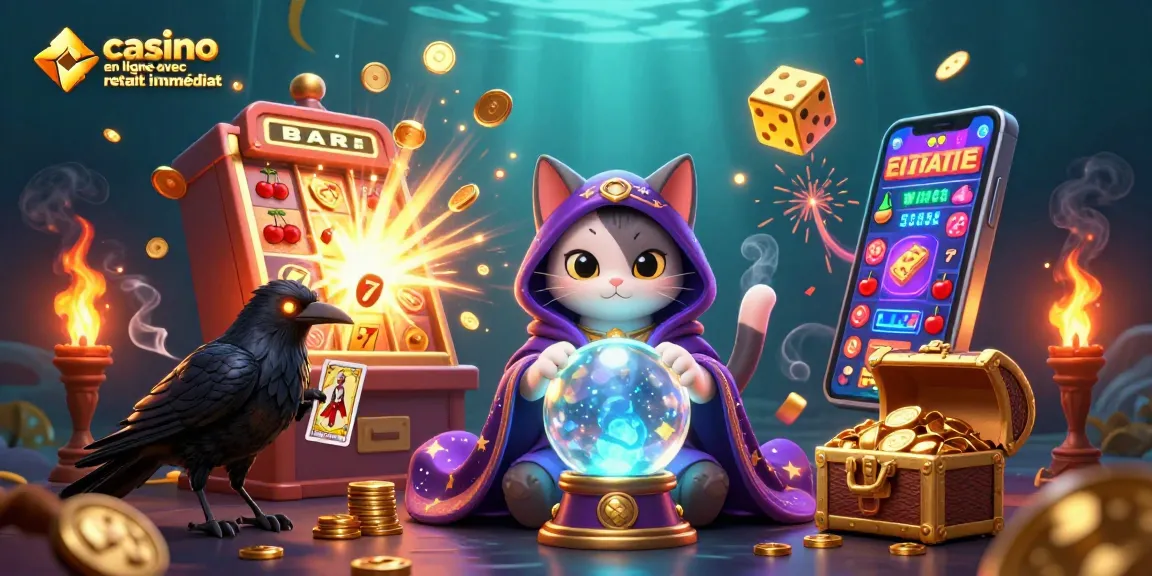 Profitez du casino en ligne avec retrait immédiat pour des gains rapides dans cette illustration dynamique.