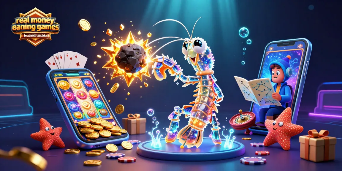 Play real money earning games in Saudi Arabia with vibrant 3D characters and dynamic casino elements.