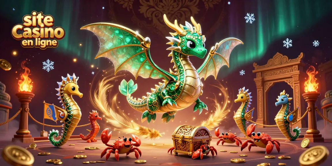 Jouer sur un site casino en ligne avec un dragon de mer et des éléments riches en détails