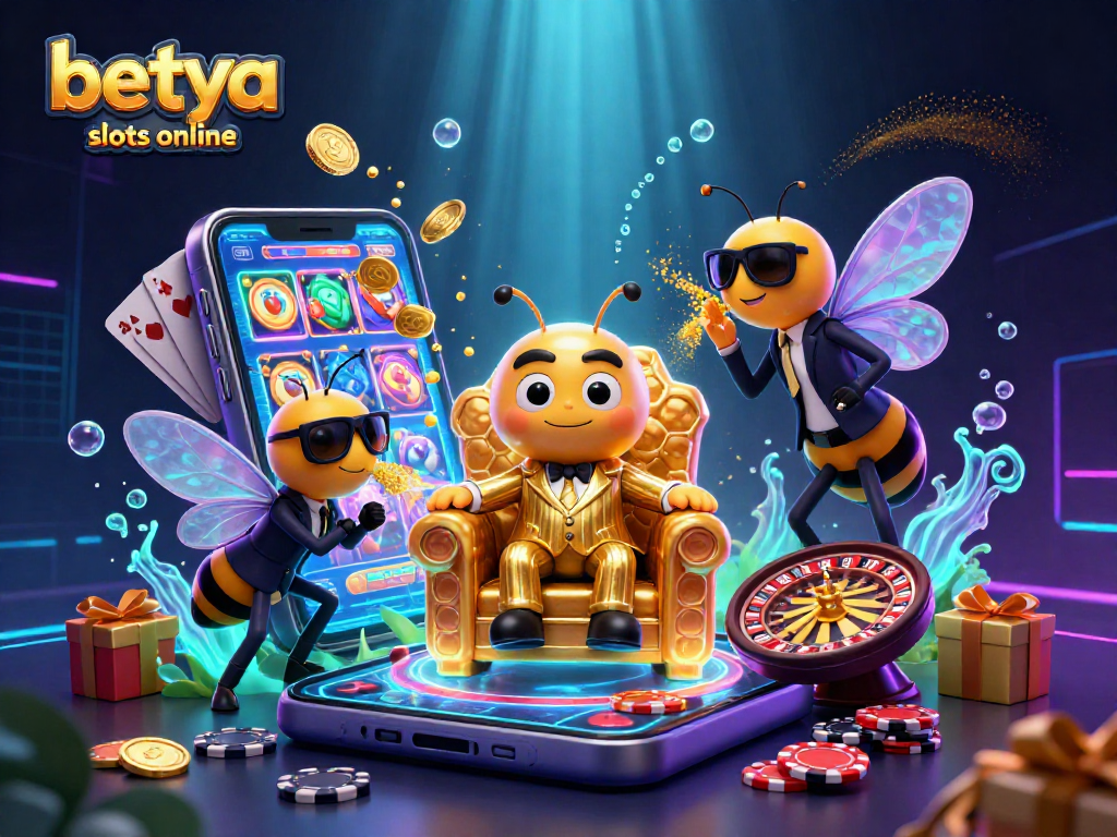 Experience betya slots online with thrilling gameplay in a vibrant, animated casino scene.