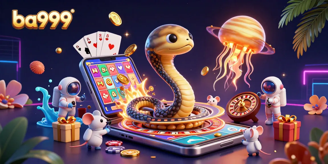 Experience the thrill of ba999 with a cosmic roulette scene featuring playful astronaut mice in a vibrant casino setting.