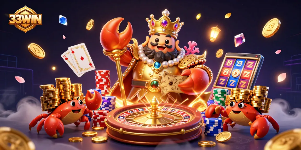 Celebrate big wins at 33WIN with exciting games and golden treasures in an enchanting casino atmosphere.