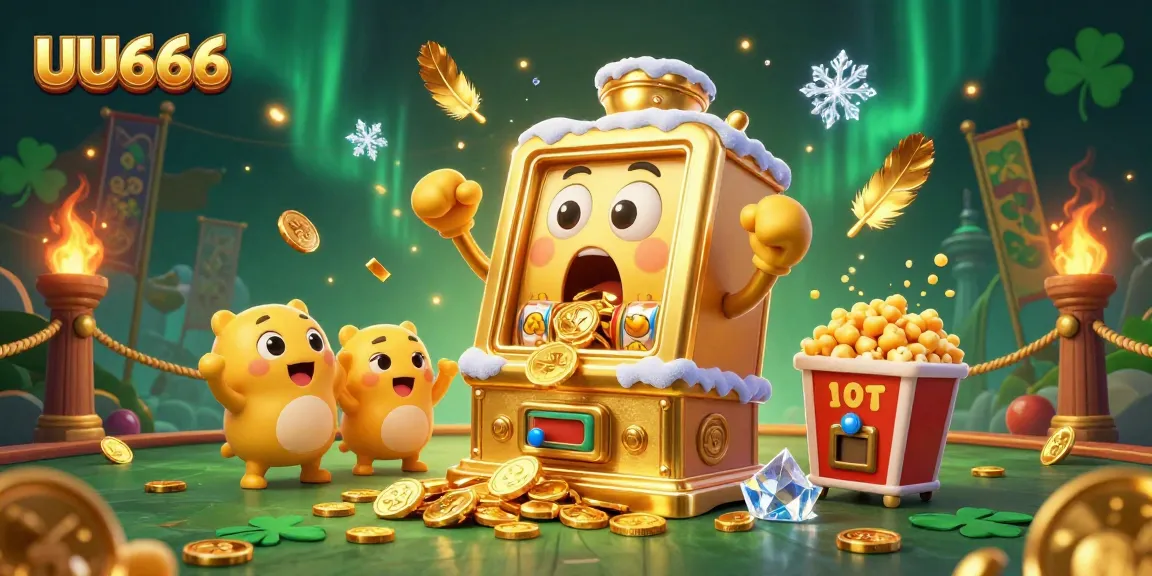 Experience thrilling wins at UU666 as slot machines celebrate a jackpot with a burst of coins and excitement.