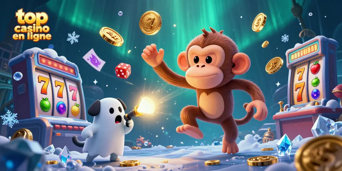 Découvrez le top casino en ligne avec un singe poltergeist et un chiot chasseur de fantômes dans un casino hanté.