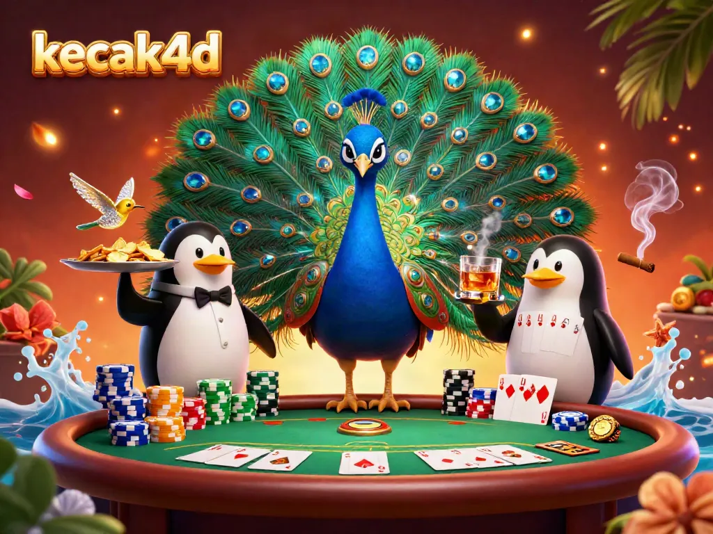 Gamble and win with kecak4d's dynamic casino scene featuring colorful chips and brilliant characters.