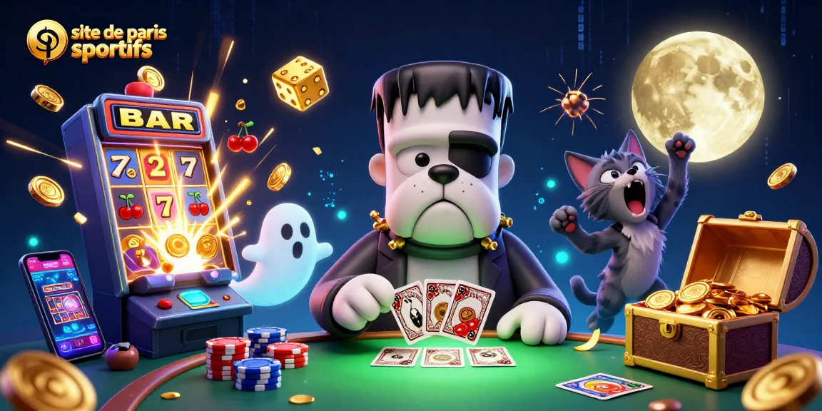 Jouer sur un site de paris sportifs avec des personnages animés et des éléments ludiques au casino.