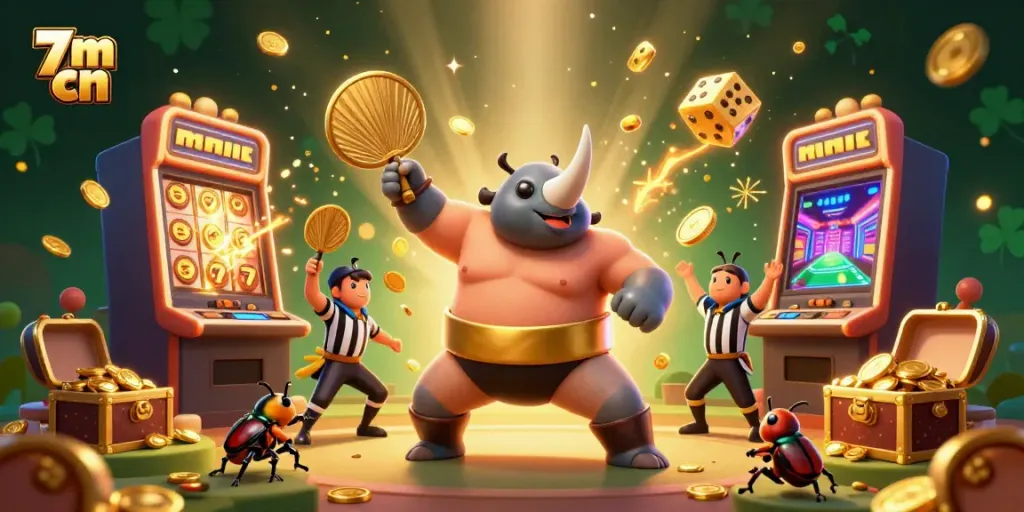Experience vibrant gameplay at 7m cn with immersive casino scenes featuring a dynamic beetle champion and lots of excitement.