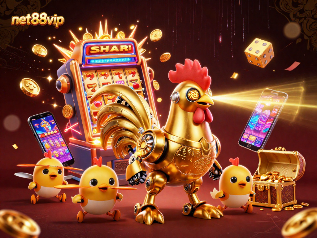 Experience thrilling gameplay with net88vip's vibrant arcade and jackpot scenes.