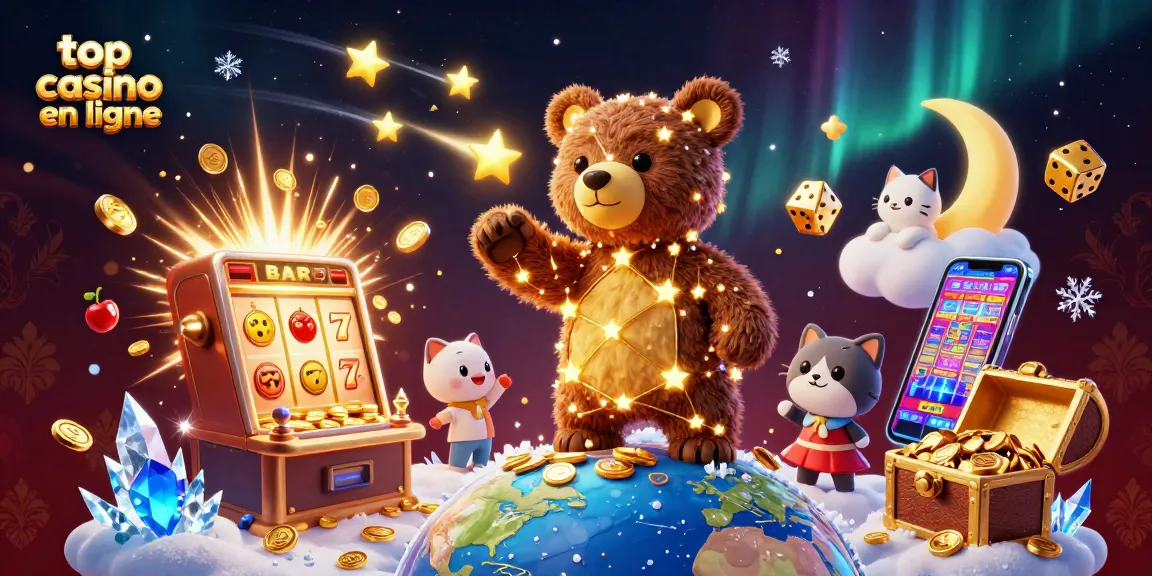 Jouez aux meilleurs jeux de casino en ligne avec top casino en ligne, gagnant des pièces d'or dans un univers étoilé.