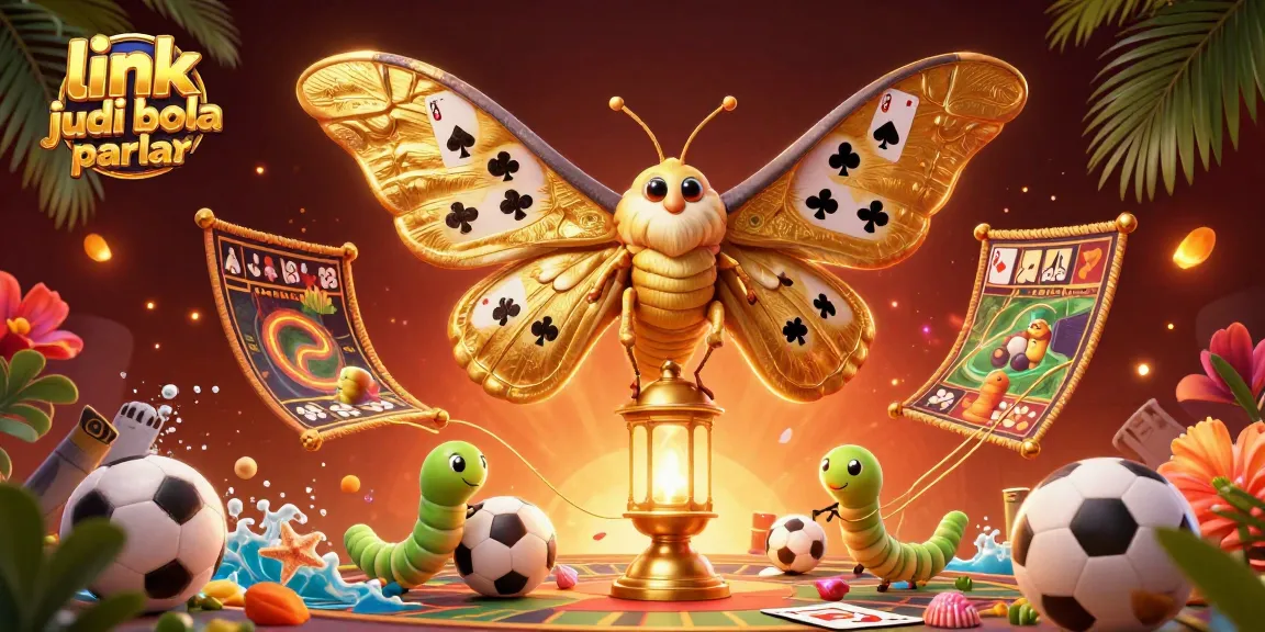 Engage in thrilling sports predictions with the golden atlas moth symbolizing link judi bola parlay.