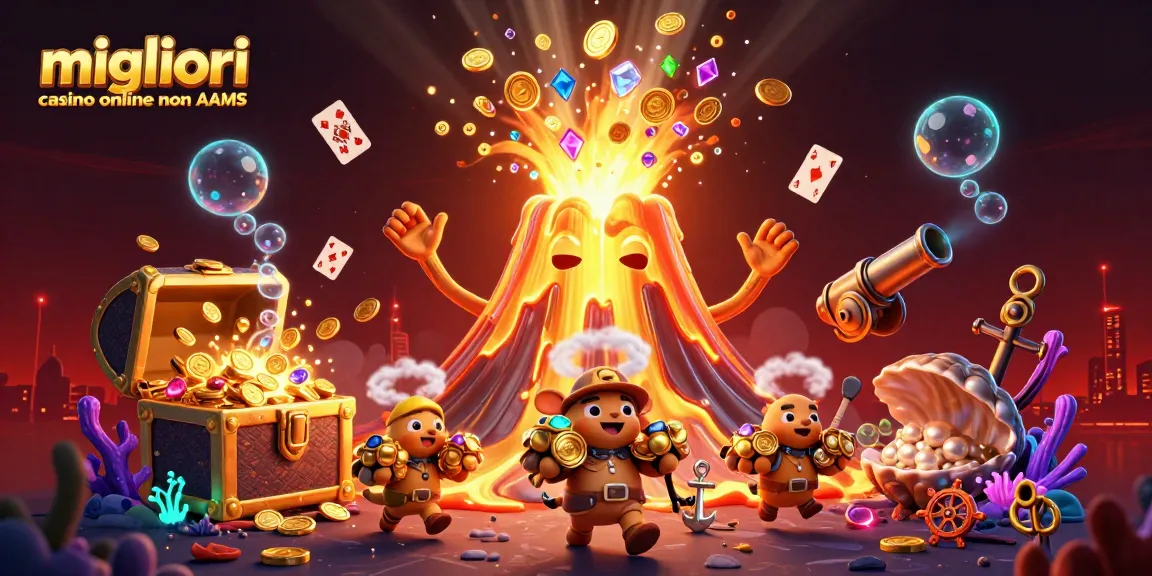 Scopri i migliori casino online non AAMS con una scena vibrante di tesori e avventure di gioco.