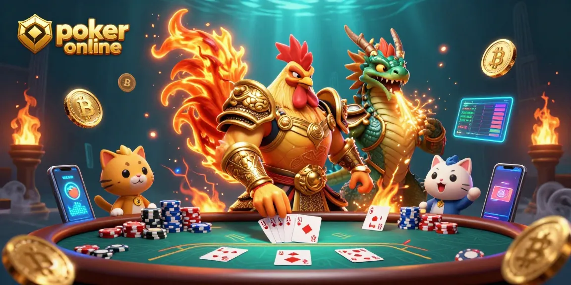 Jouez au poker en ligne et remportez des gains sur notre table animée avec des personnages de 3D colorés.