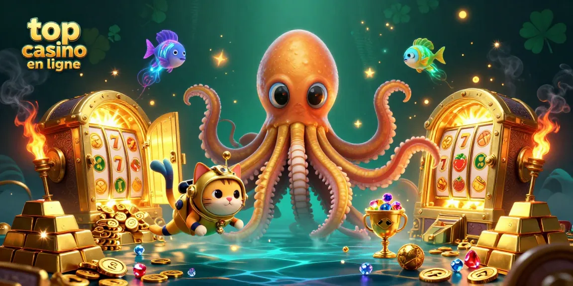 Augmentez vos chances au top casino en ligne avec un kraken et un chat plongeur!