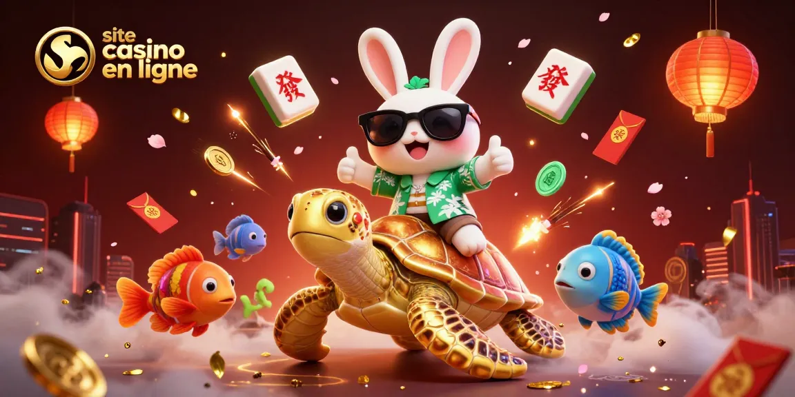 Profitez d'un site casino en ligne captivant avec un lapin chanceux et une tortue dorée.