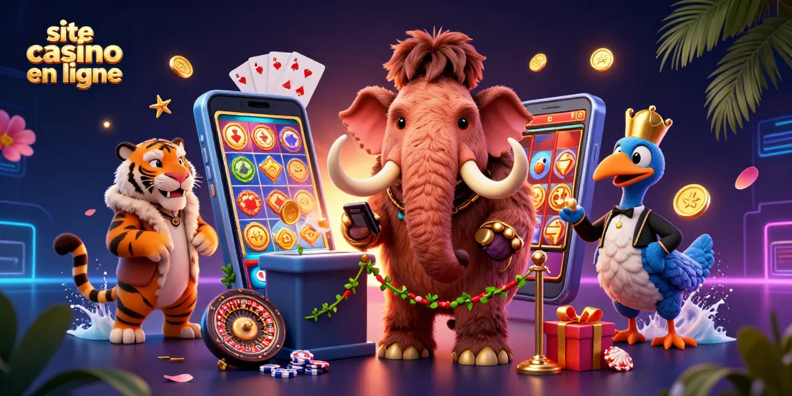 Admirez un bouncer mammouth aux casinos, VIP dodo, et un tigre pendant un contrôle d'identité sur le site casino en ligne.
