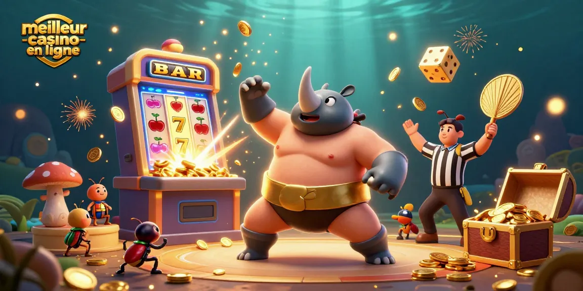 Les personnages amusants illustrent le meilleur casino en ligne avec des jeux et des récompenses captivants.