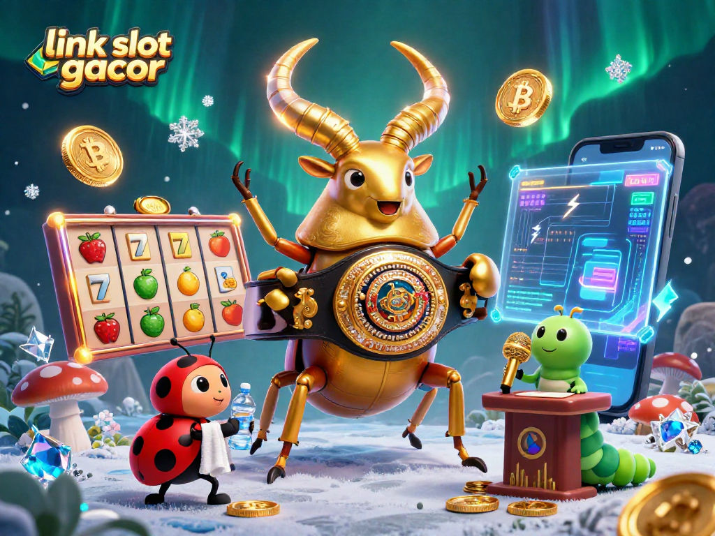 Win with the link slot gacor at an exciting casino battle featuring vibrant 3D characters and elements.