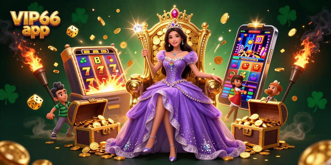 Experience the thrill with VIP66 app as a stunning princess amidst a jackpot explosion!