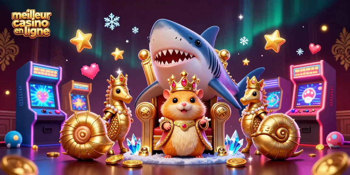 Découvrez le meilleur casino en ligne avec le roi hamster et sa cour dans une illustration ludique