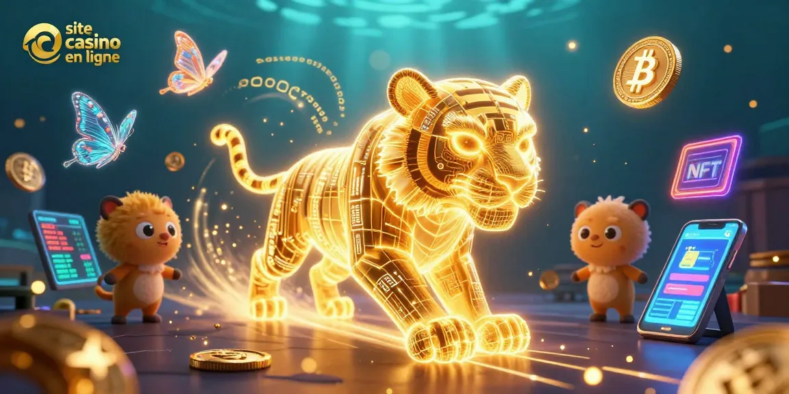 site casino en ligne : Jouez aux machines à sous au casino numérique avec un tigre d'énergie lumineuse.
