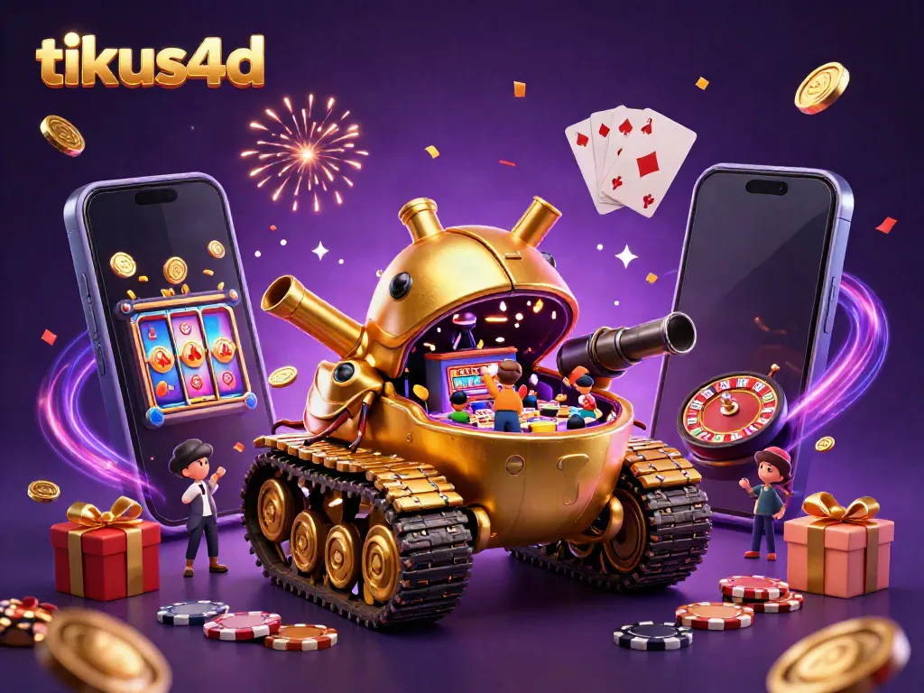 Engage in the tikus4d online gaming adventure with a festive casino atmosphere and vibrant 3D elements.