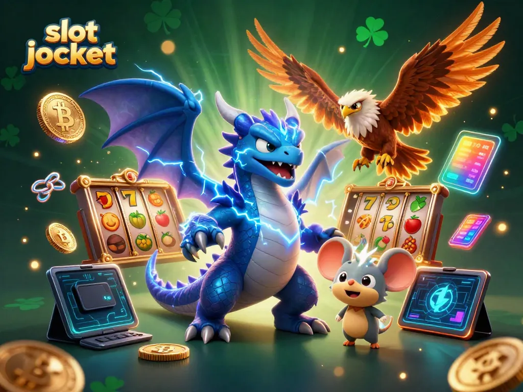 Experience the thrill of winning with slot jackpot featuring vibrant 3D dragon and dynamic symbols.